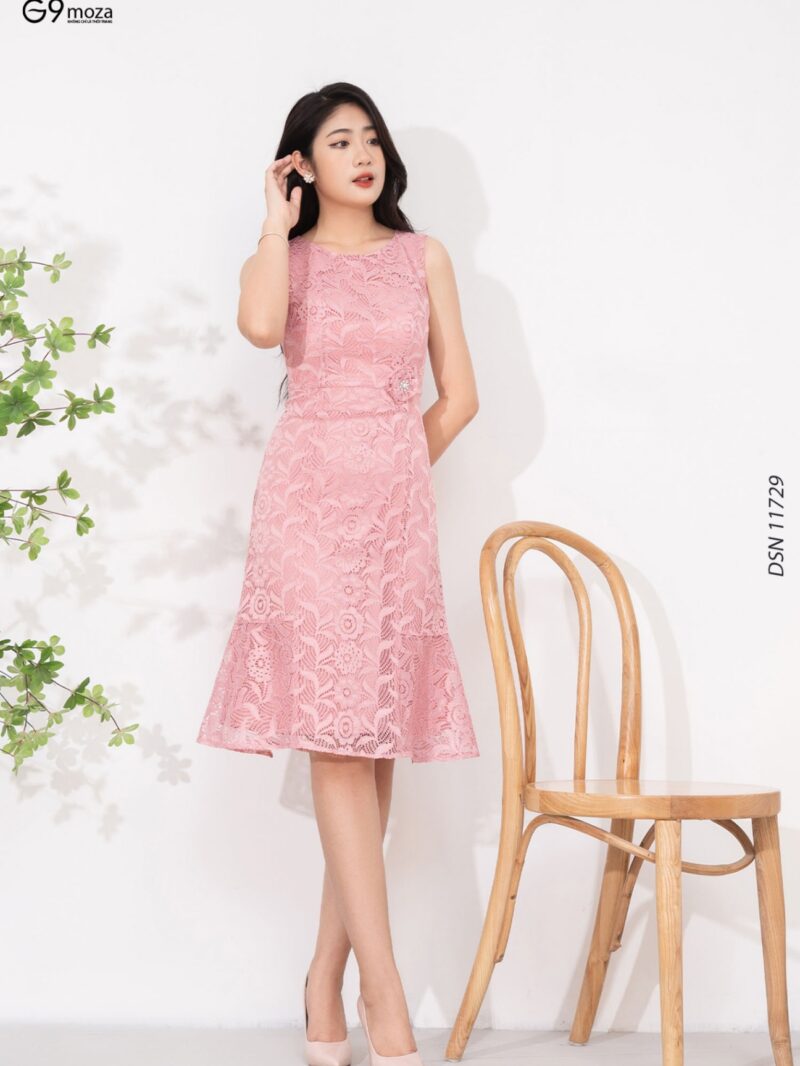 Đầm sát nách dáng ôm đuôi cá 23S17ĐSN 11729