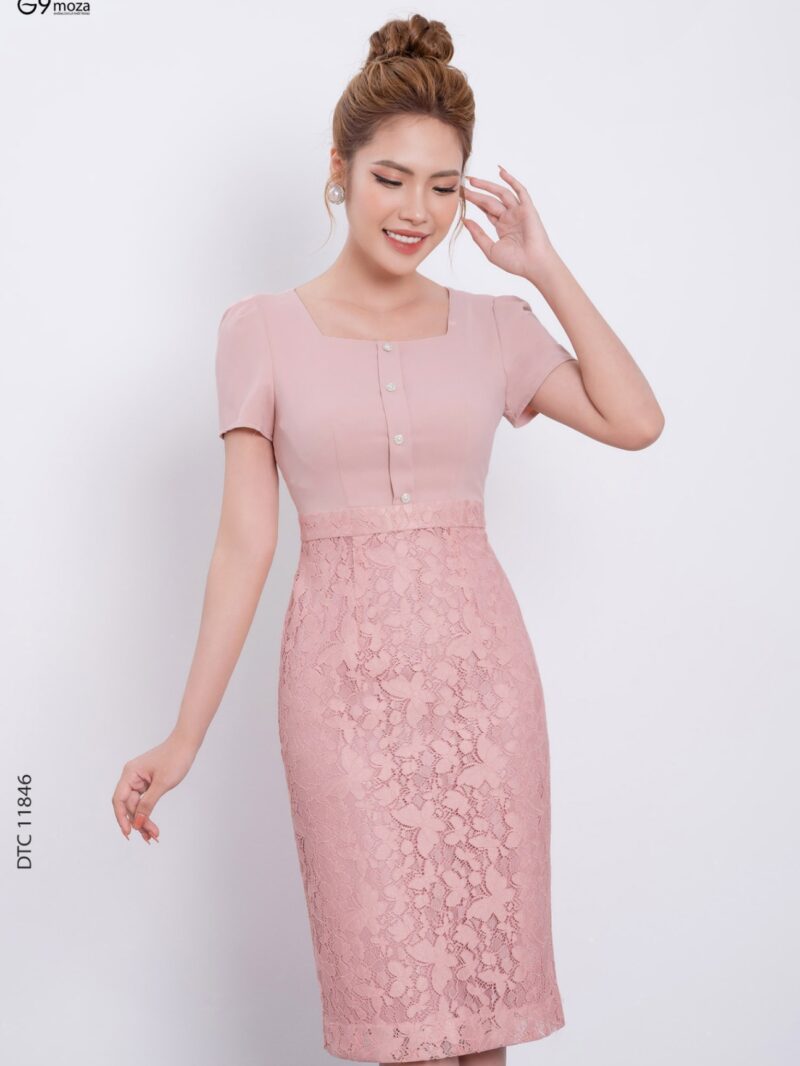 Đầm tay cộc dáng ôm 23S17ĐTC11846-2