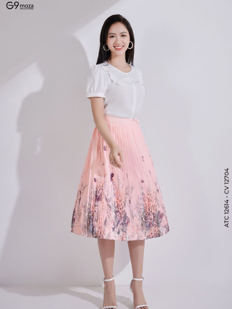 Chân váy xếp ly dáng xòe 24S17CV12704-2