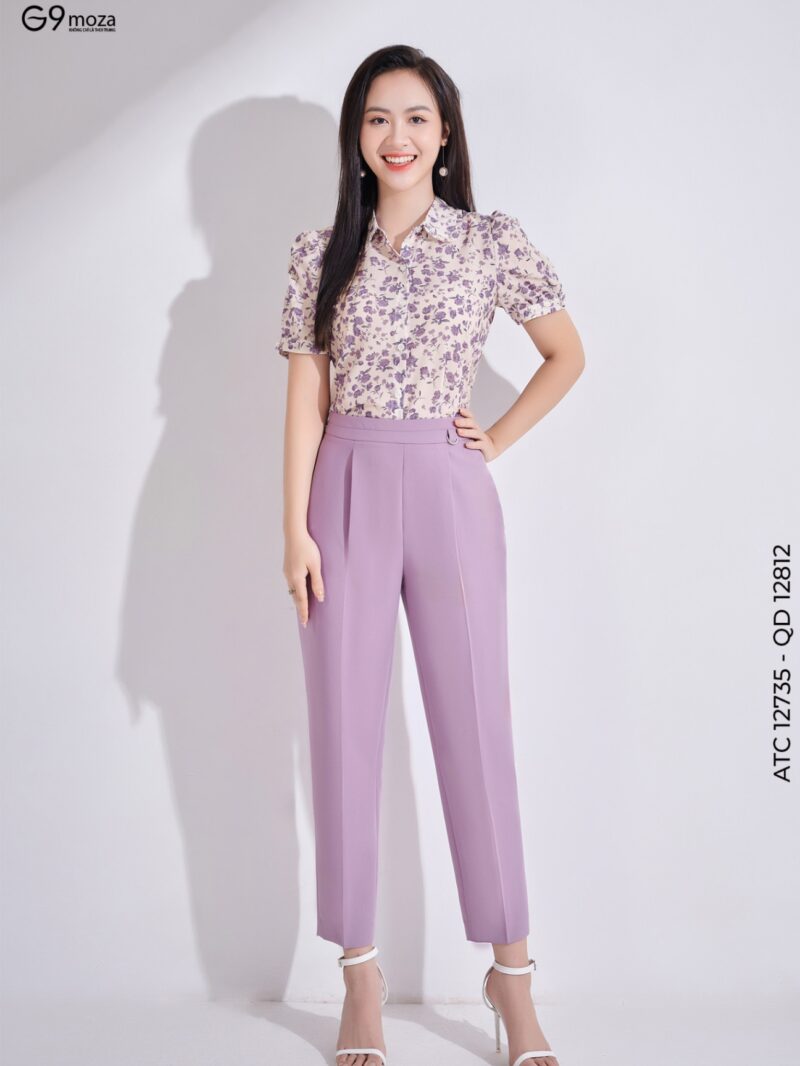 Quần âu dáng baggy 24S12QD12812-2