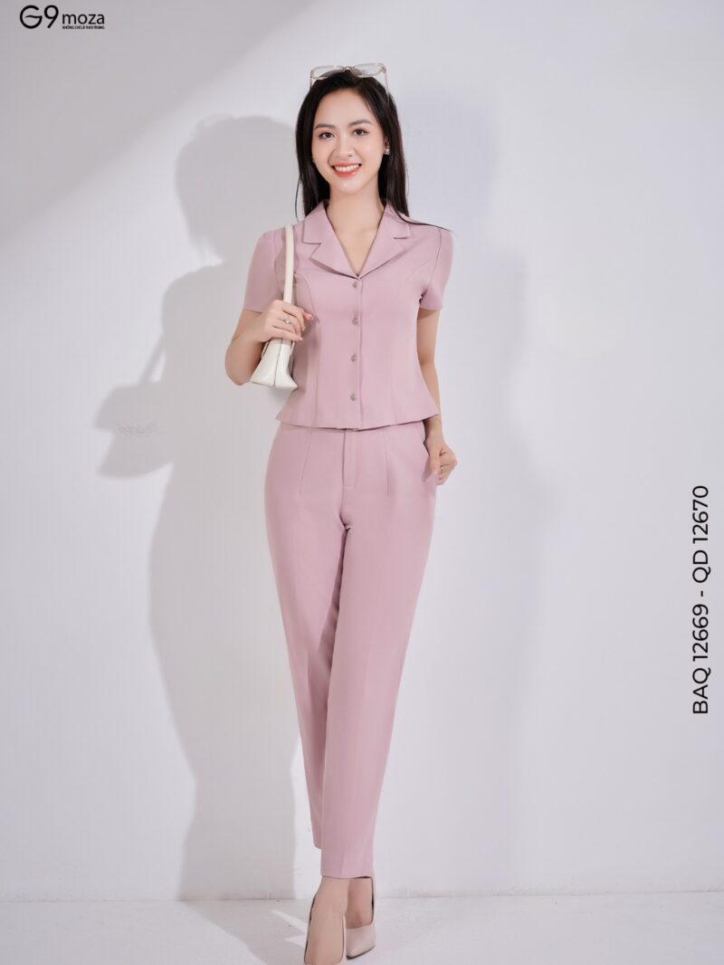 Quần âu dáng baggy 24S12QD12670-2