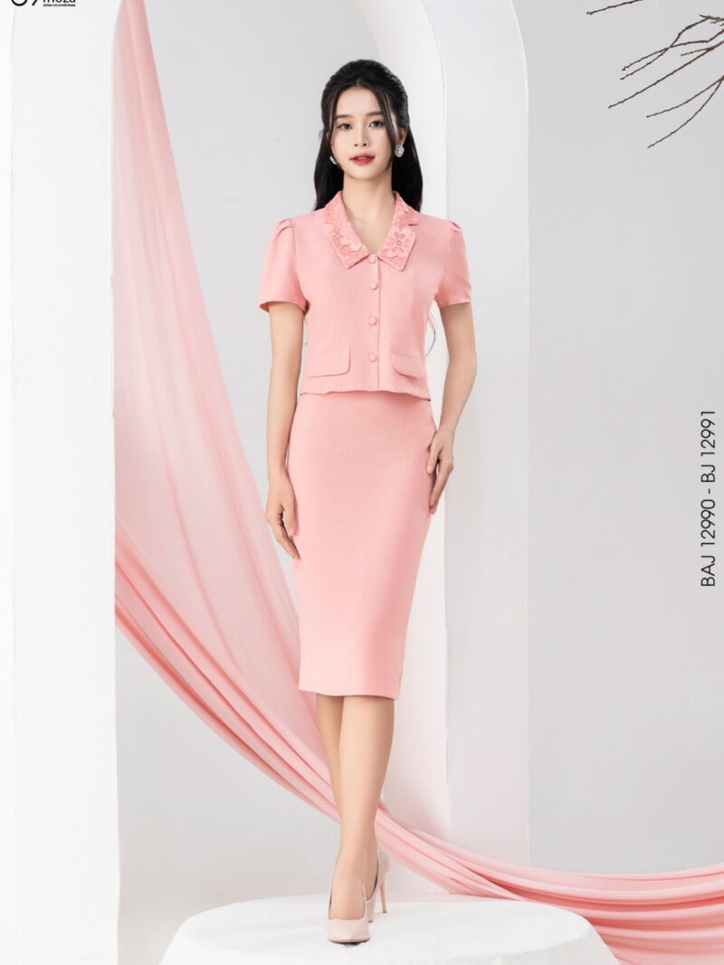 Chân váy midi dáng ôm 24S56BJ12991-1