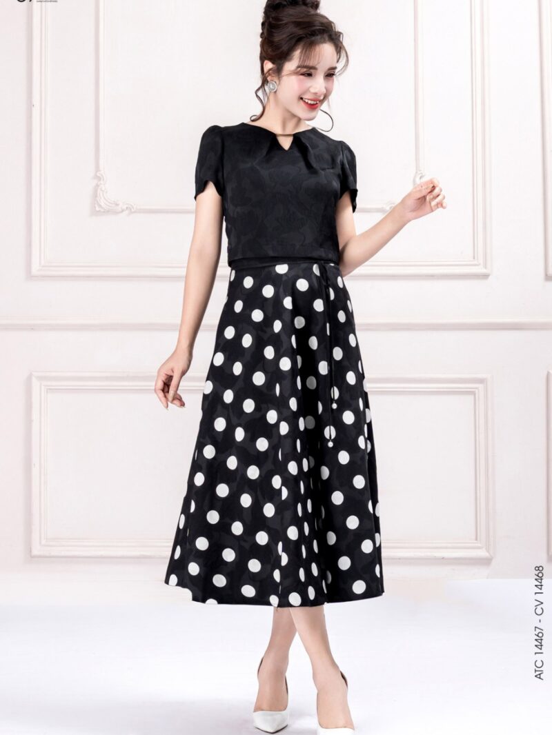 Chân váy midi dáng xòe 25S16CVX14468-1