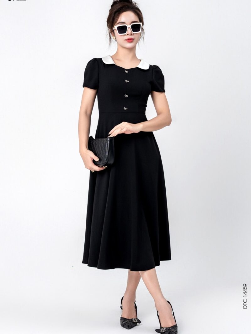 Đầm tay cộc dáng xòe 25S12ĐTCX14459-1